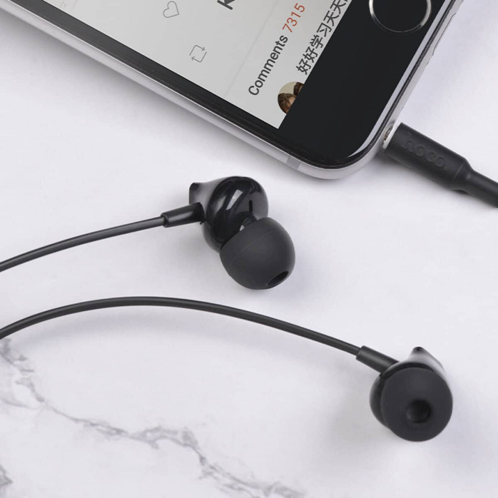 Навушники HOCO M60 Perfect sound universal earphones with mic Black Київ - фото 4