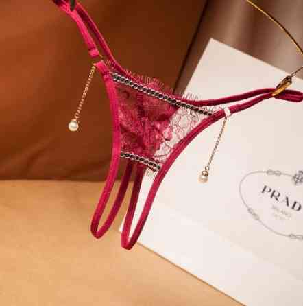 Труси еротичні з розрізом універсальний бордовий Київ