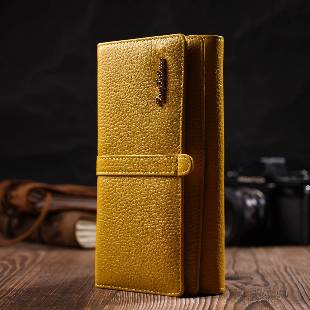 Красочный женский кошелек с большим количеством отделений из натуральной кожи Tony Bellucci 21960 Желтый Киев - изображение 7