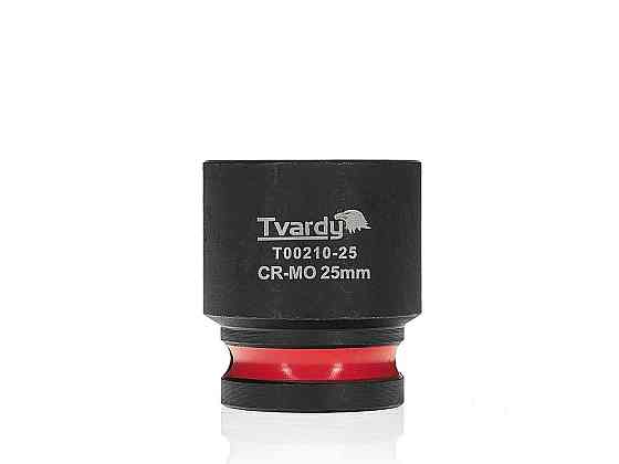 Головка ударна "Tvardy" з хром-молібденової сталі (Cr-Mo)  1/2"  6-гранна 25 мм Київ