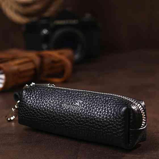 Кожаная ключница унисекс Черный (SHVIGEL) Киев