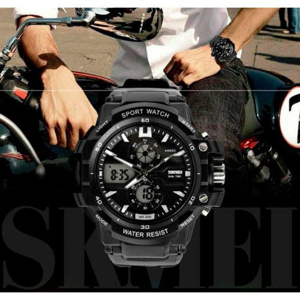 Мужские спортивные часы Skmei 0990 Resist Черный Винница - изображение 3