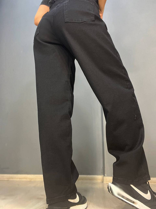 Джинси жіночі Its Basic 3474 skater jeans мом банани стрейчеві збільшені розміри чорні, чорний, 46, 46, 100 см, 128 см Київ - фото 10