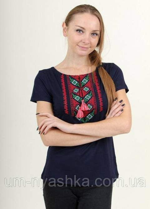 Вишиванка з коротким рукавом "Чарівне колосся" жіноча футболка вишиванка Кривий Ріг - фото 1