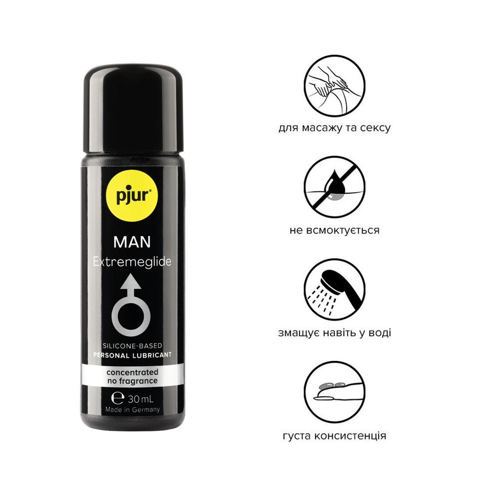 Густая силиконовая смазка pjur MAN Premium Extremeglide 30 мл с длительным эффектом, экономная Sex Aura Киев - изображение 2