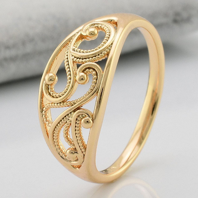 Кольцо Xuping позолота 18К, 20 размер (ширина 10мм, вес 2,2г) Киев - изображение 2