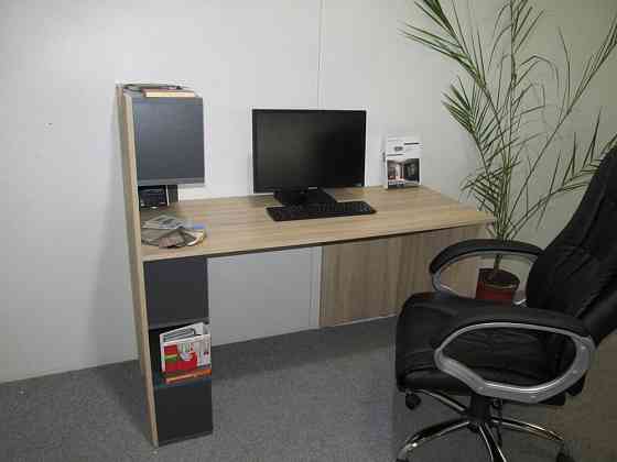 Cтіл комп'ютерний з полицями М-ЗОН Джеко 1416L лівий Сонома/Антрацит (MZN-031027) Львів