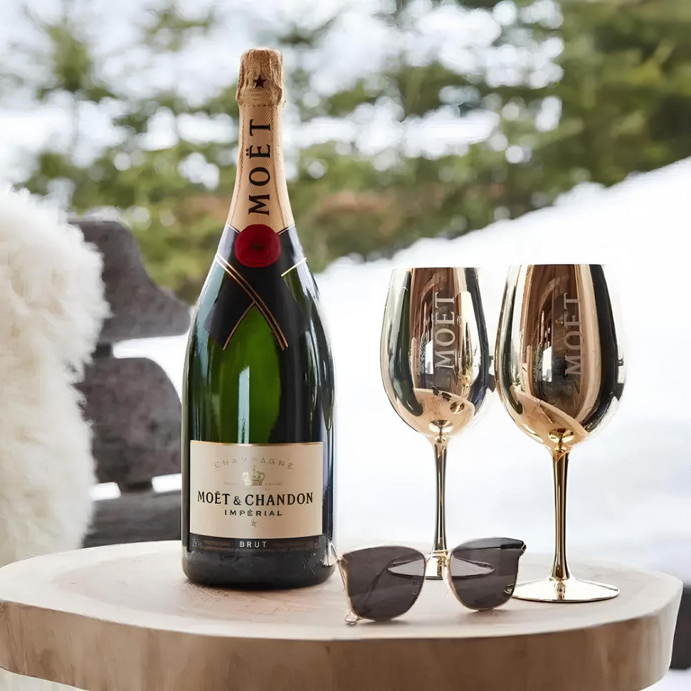 Фирменные бокалы для шампанского Moët & Chandon, Фужеры Мое Шандон. Золотой moet Киев - изображение 2