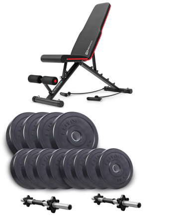 Набір Elitum Titan гантелі 2х21кг з лавою HS-2030 HB Київ