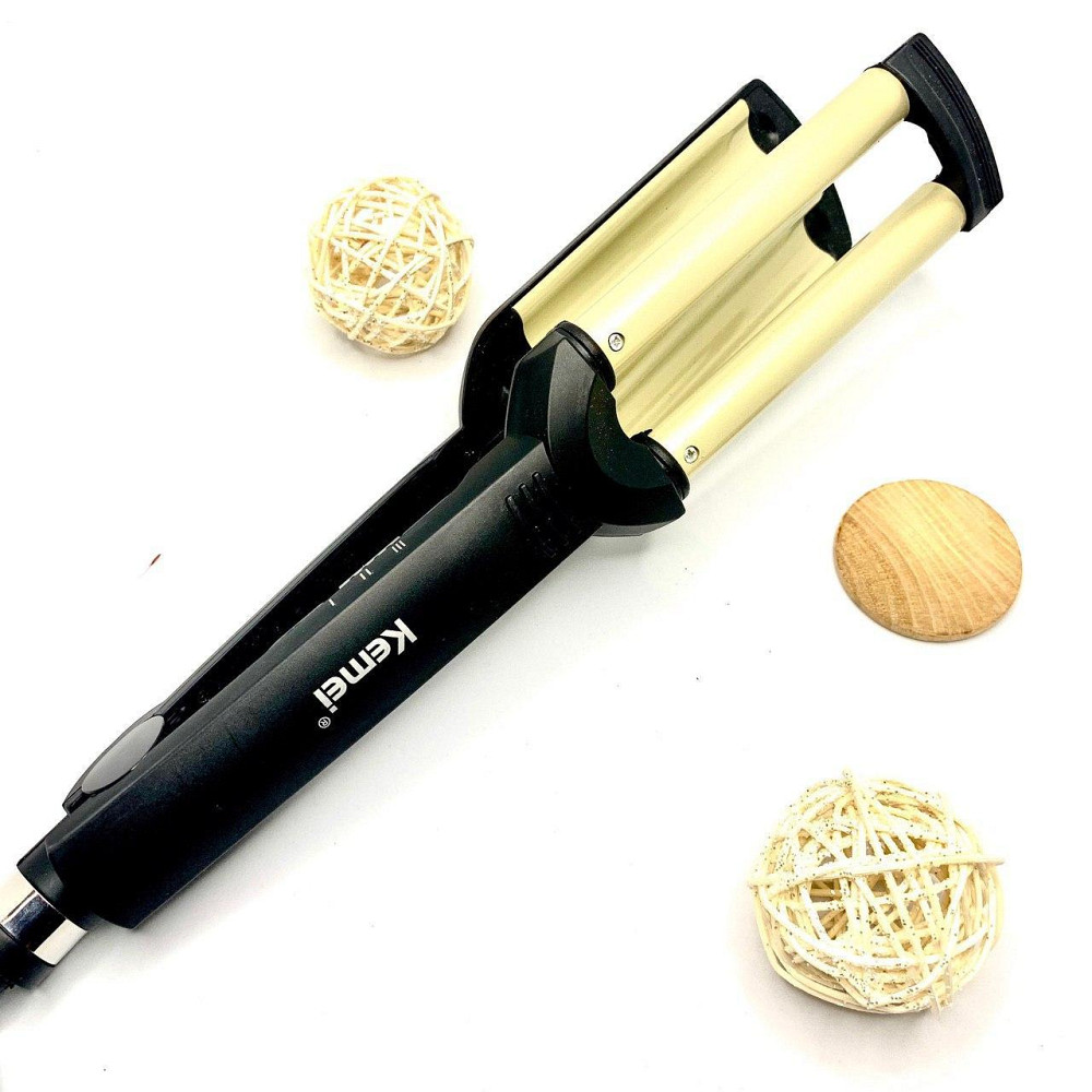 Потрійна плойка Kemei Km-2022 Щипці Київ - фото 1