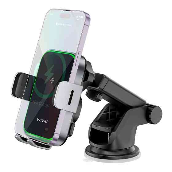 Автотримач для телефона з БЗП WIWU FREELANDER Car Wireless Charger CH-313 Black Одеса