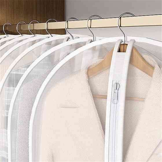 Чехол для одежды 60х100 прозрачный белый 5шт Винница