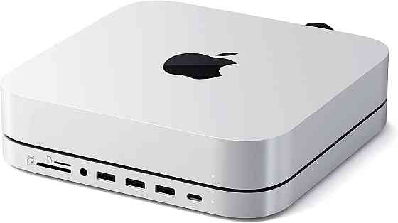 SATECHI док-станція для Mac mini, концентратор для M.2 SATA SSD, підставка для M1, M2, M2 Pro, Mac Studio, Type-C хаб, сріблястий Київ