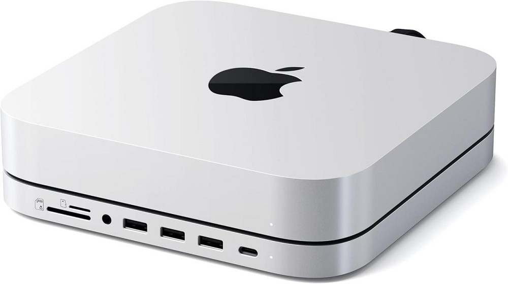 SATECHI док-станція для Mac mini, концентратор для M.2 SATA SSD, підставка для M1, M2, M2 Pro, Mac Studio, Type-C хаб, сріблястий Київ - фото 5