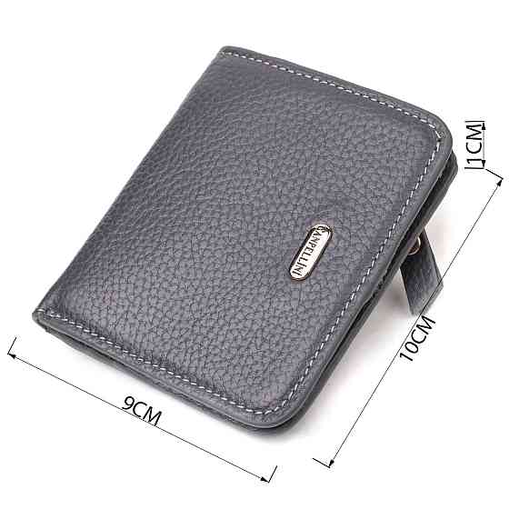 Лаконичный женский кошелек небольшого размера из натуральной кожи флотар CANPELLINI 21801 Серый Киев