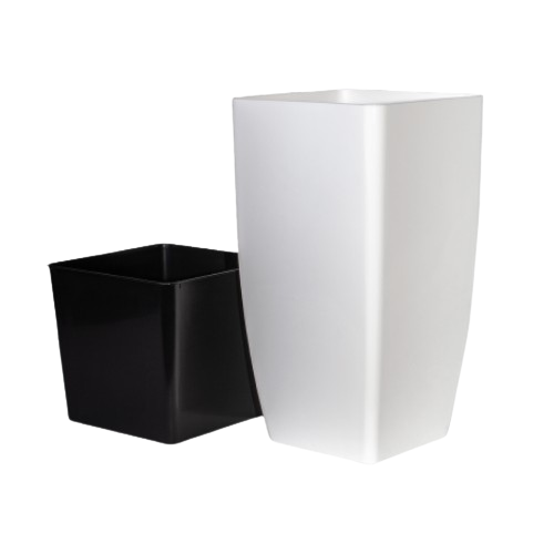 Вазон Квадро 16*16*30см білий Алеана Житомир - фото 1