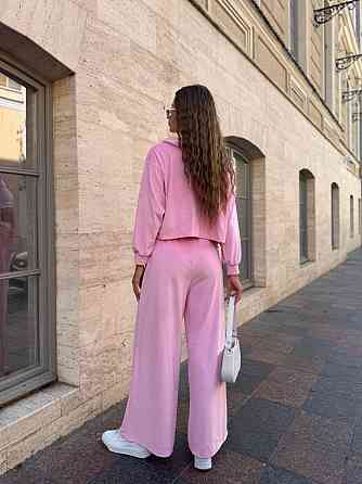 Женский стильный костюм двойка из королевского велюра Одесса