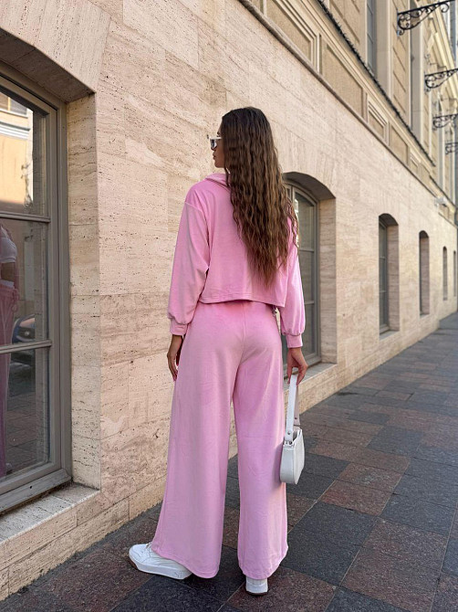 Женский стильный костюм двойка из королевского велюра Одесса - изображение 4