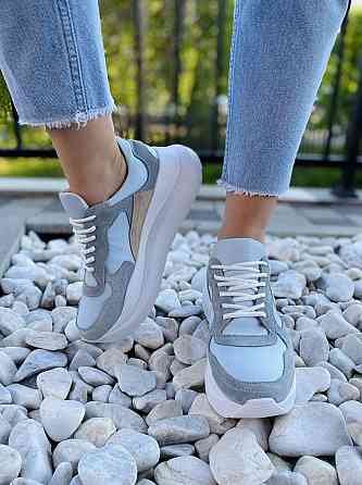 First Кросівки жіночі First 1907 блакитні (весна-осінь, шкіра натуральна) (4504) Коломыя