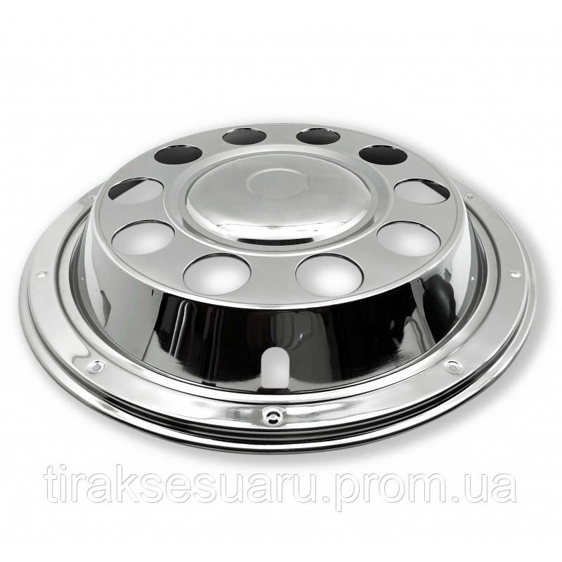 Ковпак колеса 22.5 передній, 10 отворів (нержавійка). Ковпаки на колеса 22.5 передні Луцьк - фото 2