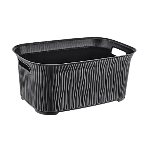 Кошик для білизни 26л чорний Wavy ELIF Житомир - изображение 1