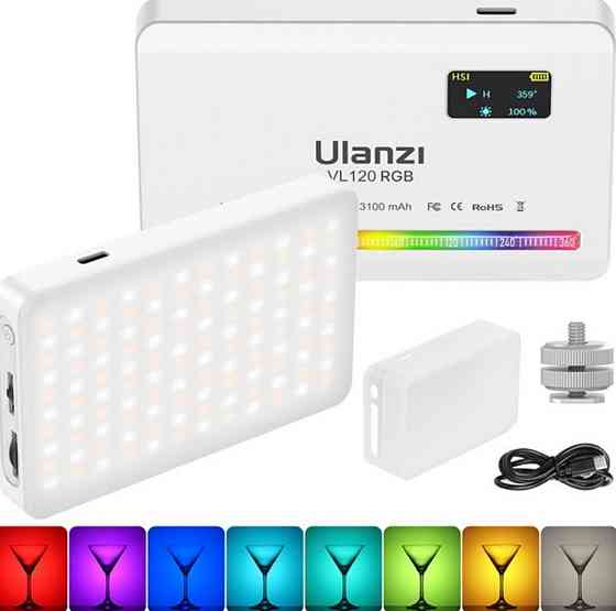 Ulanzi VL120 RGB LED світло для відео та фото, портативне, 3100 мАг. Харків