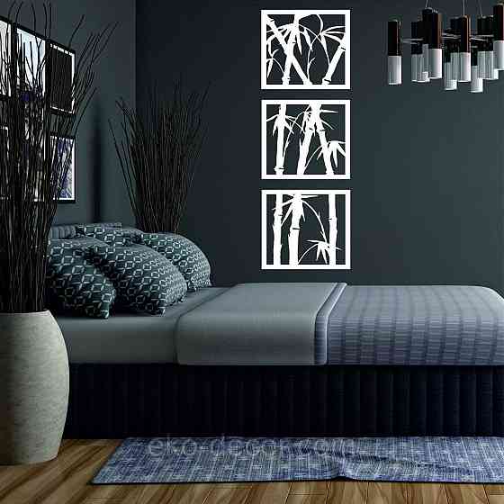 Декоративное настенное Панно «Пальма» Декор на стену 50*140, Белый Киев