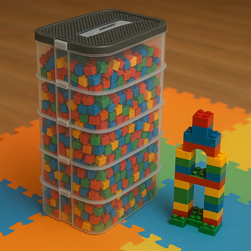 Контейнер для хранения конструктора 35 литров 5 уровней Kruzzel (25759) Нововолынск - изображение 7