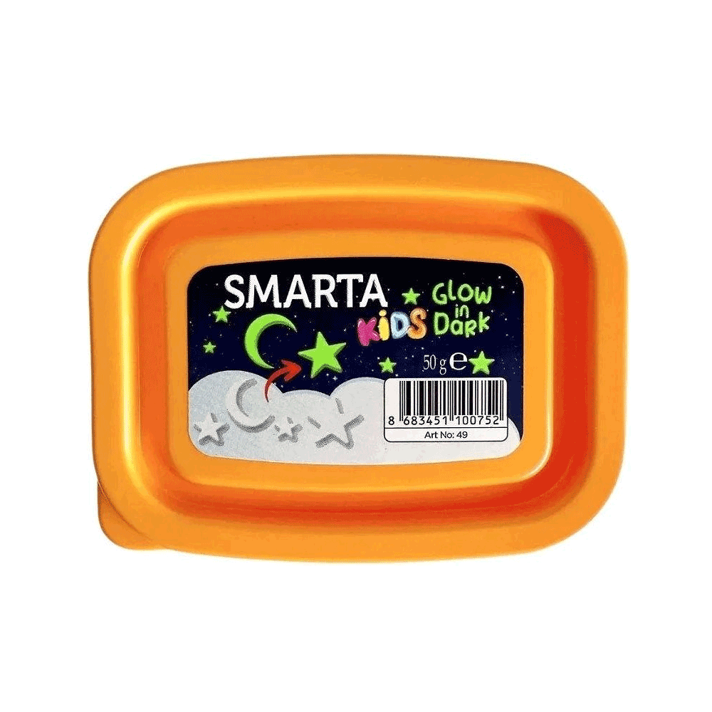 Пластика самозастывающая Белая Glow in Dark 50 г Smarta Киев - изображение 1