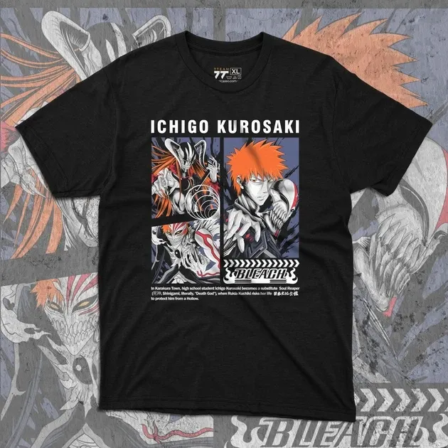 Футболка для подростка мальчика с принтом Блич Ичиго Куросаки Размер 160 Anime10640 Днепр - изображение 1
