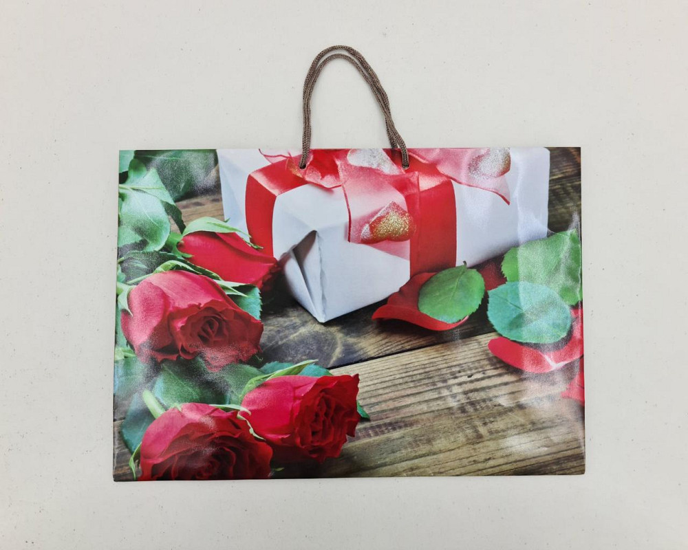 Паперовий великий горизонтальний пакет 36/22/10 (артBG-007) (12 шт.) Харків - фото 2