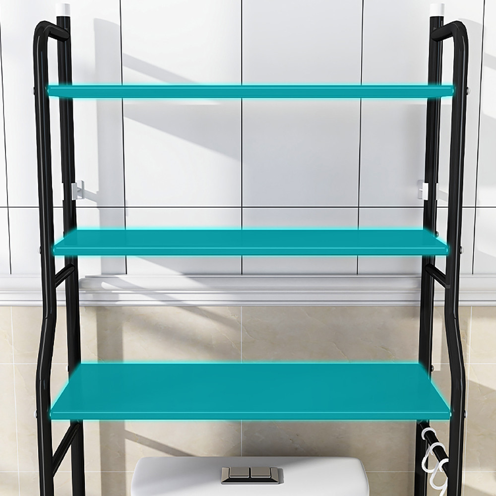 Стелаж для зберігання над пральною машиною, LAUNDRY RACK TW-106, Чорний / Полиця над унітазом / Полиця стелаж у ванну Київ - фото 9