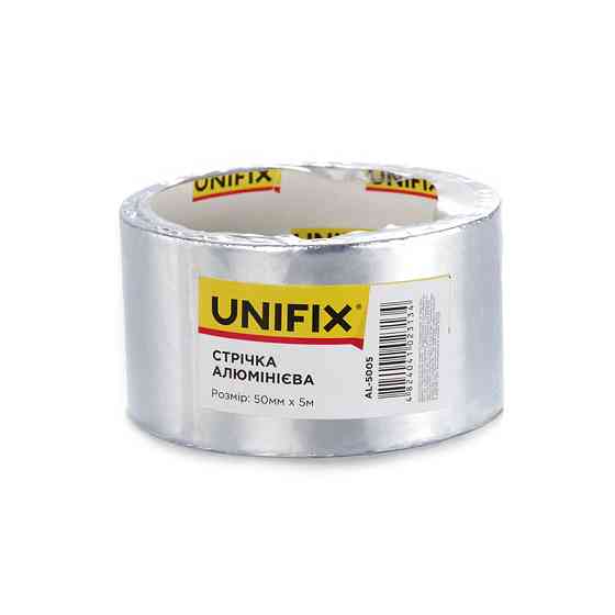 Лента клейкая алюминиевая 50мм*5м UNIFIX Рівне