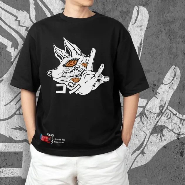 Футболка для подростка мальчика с принтом Человек Бензопила Демон Лис Размер 160 Anime10561 Днепр - изображение 4