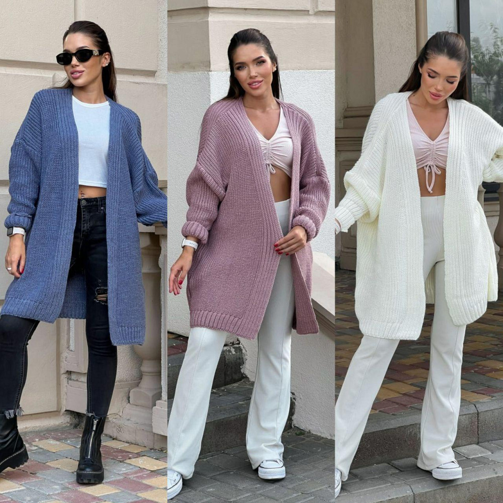 Жеский яркий вязаный женский кардиган  оверсайз.  44-56р Киев - изображение 4