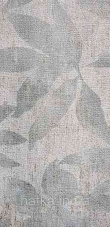 Шпалери вінілові на флізеліні Rasch Golden Hour метрове листя бірюзові на сірому Київ