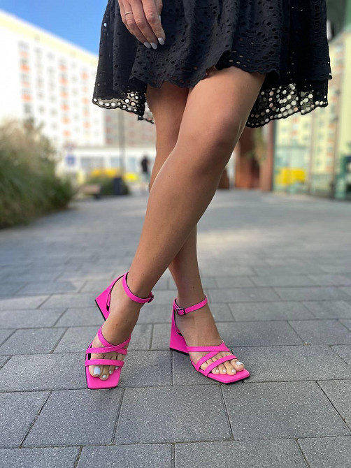 LIRIO Босоніжки жіночі неонові рожеві шкіряні LIRIO L0282/8073-СТ-46 літні / Босоніжки на підбо Коломия - фото 8