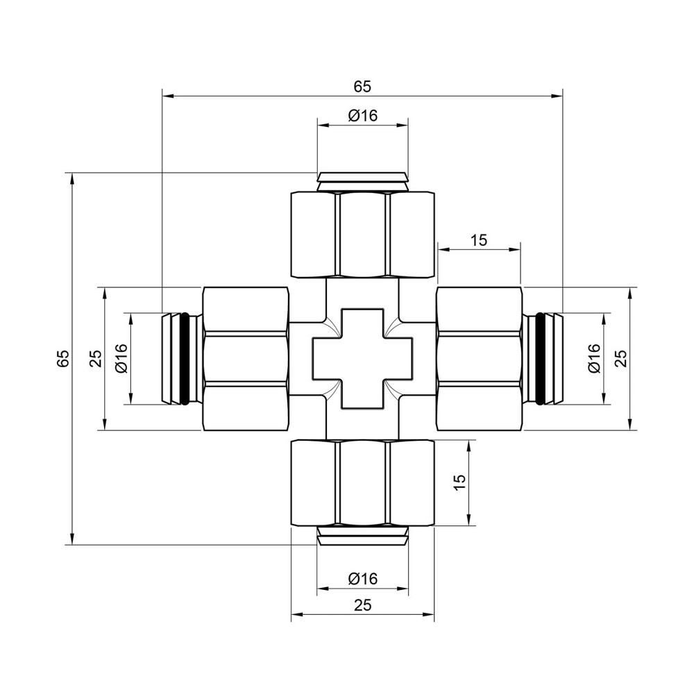 Хрестовина обтискна Thermo Alliance Standart 16 SD150W161616 Київ - фото 2