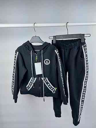 Детский  спортивный костюм  для мальчика двунитка на весну в черном цвете 116,128 Николаев