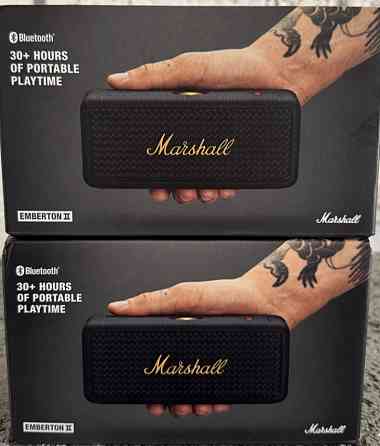 Нова портативна акустика Marshall Portable Speaker Emberton II Black and Brass (1006234) Киев