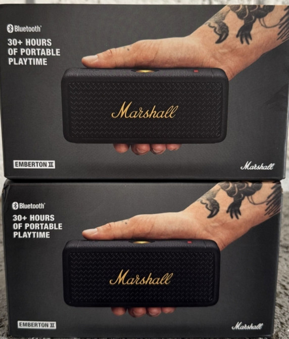 Нова портативна акустика Marshall Portable Speaker Emberton II Black and Brass (1006234) Киев - изображение 5