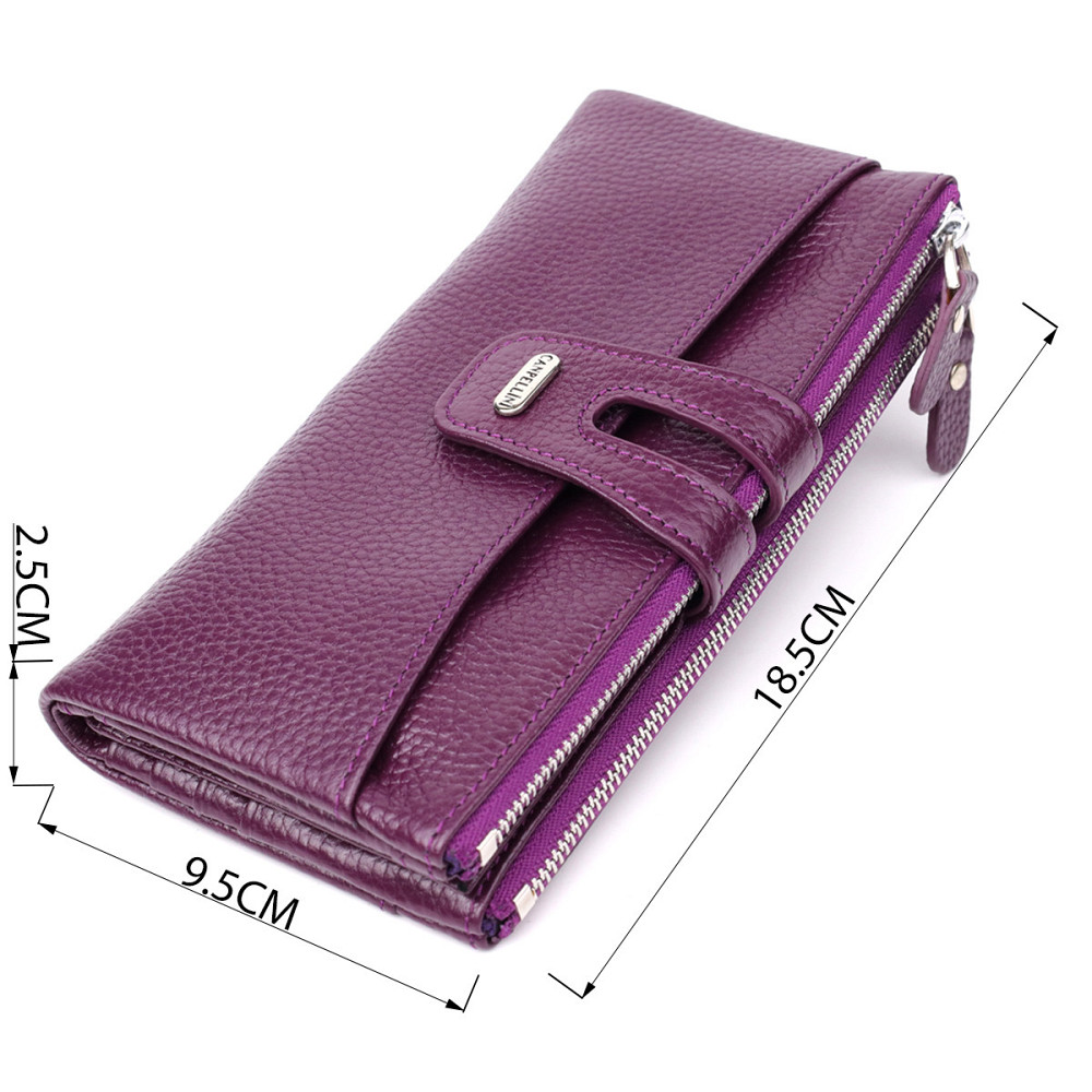 Яркий женский кошелек из натуральной кожи Фиолетовый (CANPELLINI) Киев - изображение 13