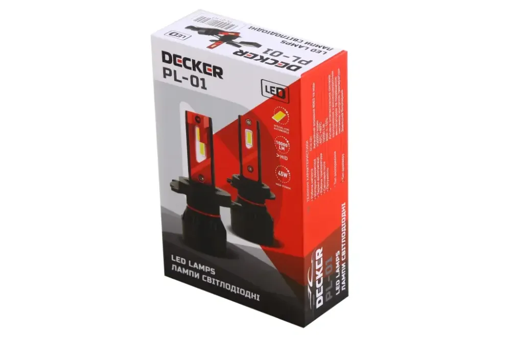 Лампа диодная   H1 12-24В 10000лм/5000K/45Вт/Cree Decker с кулером Винница - изображение 2