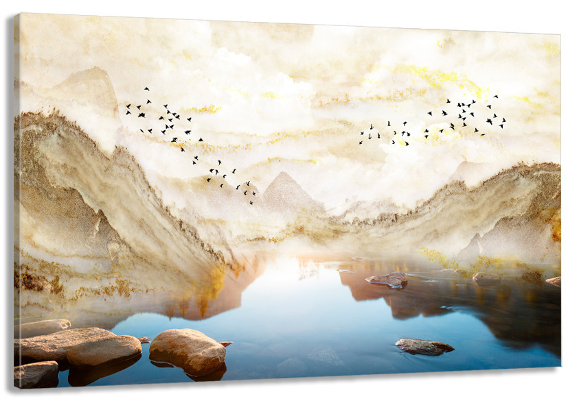 Картина полотно у вітальню / спальню    Природа гір   MLP_196    ( 60х30см ) 50x100 см Київ - фото 1