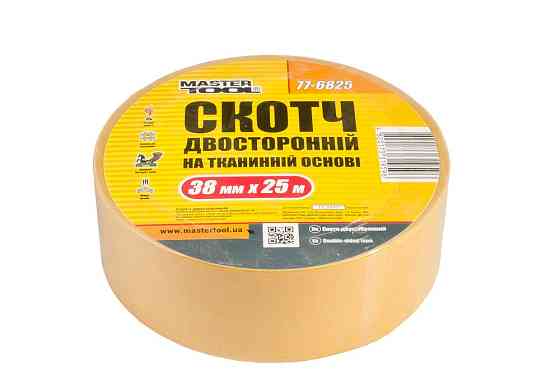 MASTERTOOL Стрічка двостороння MASTERTOOL на тканинній основі 38 мм 25 м 77-6825 Коломия