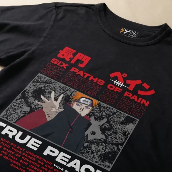 Футболка для подростка мальчика с принтом Наруто Пейн 3 Размер 160 Anime10898 Днепр