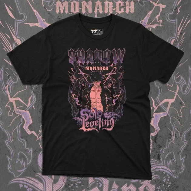 Футболка для підлітка хлопчика з принтом 140olo Leveling 140hadow Monarch Розмір 160 Anime10636 Дніпро - фото 1
