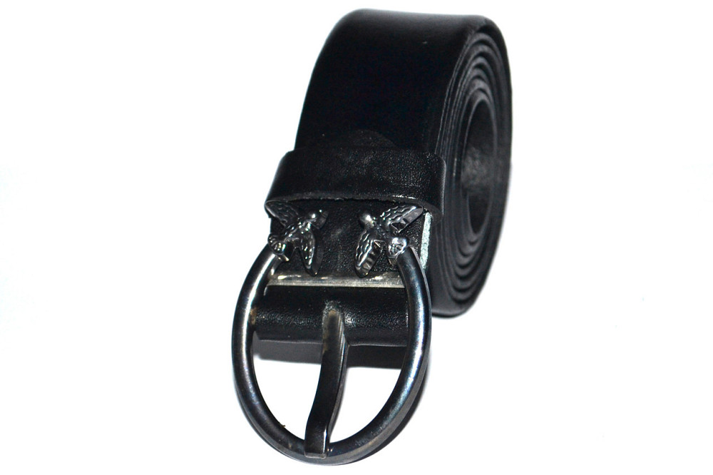 Шкіряний ремінь жіночий чорний 1250х35 мм Одеса - фото 5