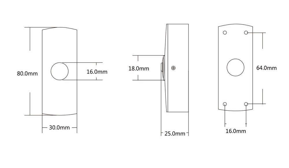 Кнопка виходу металева накладна SEVEN K-781 Київ - фото 5