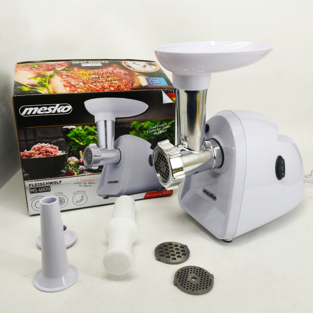 Мясорубка обычная Mesko MS 4809 1500Вт, Мясорубки для колбасы, Мясорубка с решеткой для фарша TA-24 Львов - изображение 6